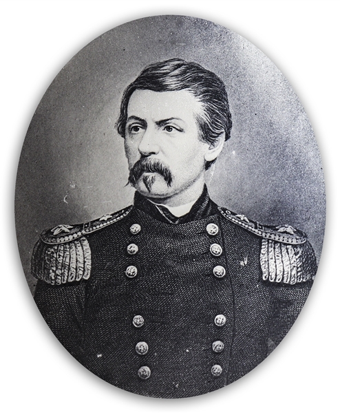 Civil War Magic Lantern Slide -- Portrait Photograph of General George B. McClellan